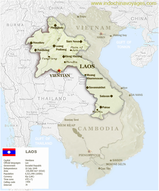 Laos map